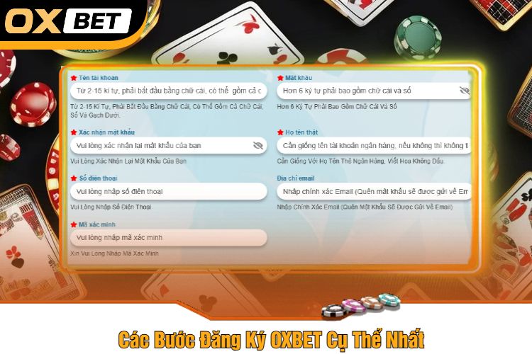 Các Bước Đăng Ký OXBET Cụ Thể Nhất